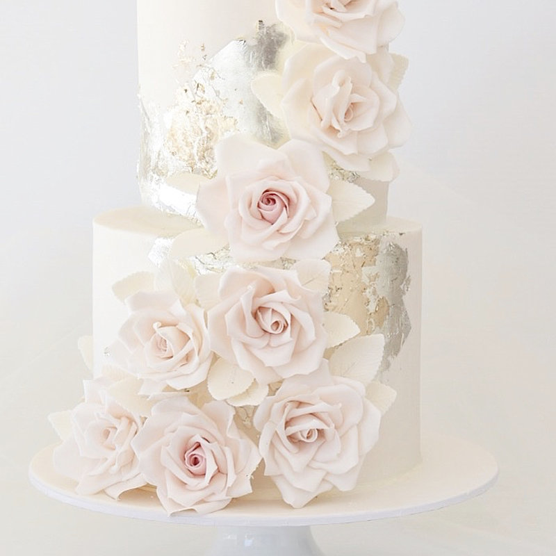 Свадебный торт с цветам 2061